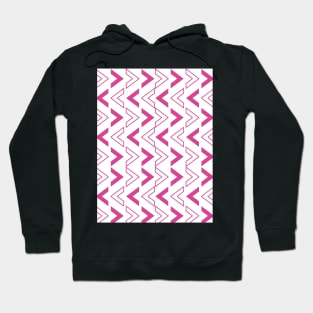 hot Pink Arrow Shape Pattern Hoodie